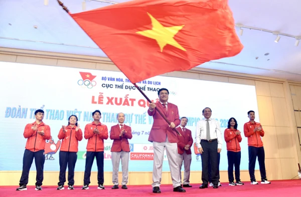 Đoàn Thể thao Việt Nam phấn đấu có huy chương tại Olympic 2024. Ảnh: Đoàn TTVN