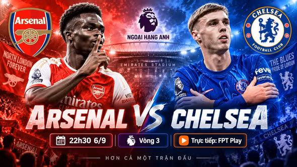 Link trực tiếp Arsenal vs Chelsea: Đội hình ra sân và nhận định trước trận