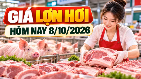 Giá lợn hơi hôm nay 8/10/2026: Nhiều địa phương ở mức 54.000 đồng/kg