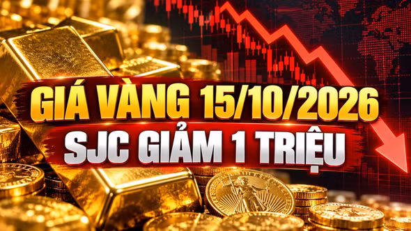 Giá vàng hôm nay 15/10: Vàng thế giới lao dốc, SJC giảm mạnh theo