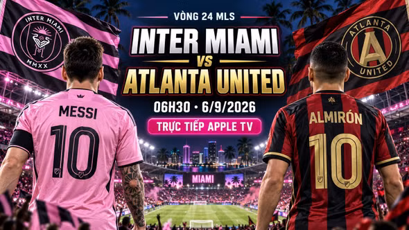 Đội hình ra sân Inter Miami vs Atlanta United: Messi sát cánh Suárez