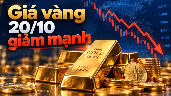 Giá vàng hôm nay 20/10: Vàng miếng giảm nửa triệu đồng, thế giới đi xuống