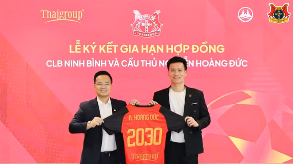 Hoàng Đức gia hạn với Ninh Bình đến 2030 trước mùa V-League mới