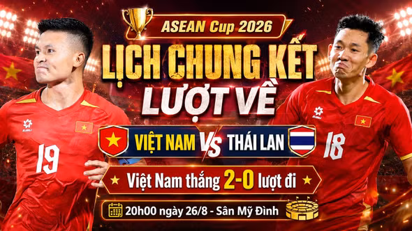 Cập nhật lịch chung kết lượt về ASEAN Cup 2026 (AFF Cup) mới nhất