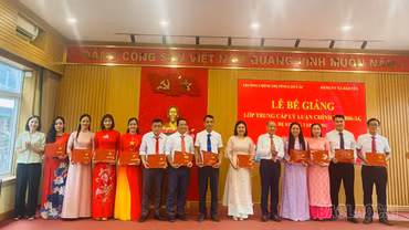 Bế giảng lớp Trung cấp lý luận chính trị B06-24 hệ không tập trung