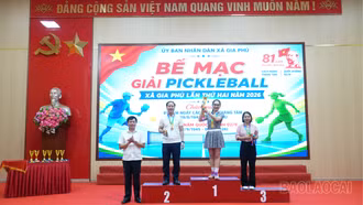 29 đôi vận động viên tranh tài tại Giải pickleball xã Gia Phú