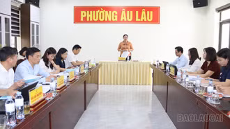 Ban Tuyên giáo và Dân vận Tỉnh ủy Lào Cai giám sát công tác tuyên giáo, dân vận tại phường Âu Lâu
