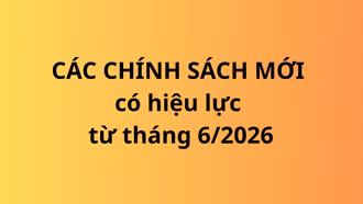 Hàng loạt chính sách, quy định mới có hiệu lực từ tháng 6/2026
