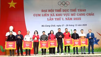 Cụm liên xã khu vực Mù Cang Chải khai mạc Đại hội Thể dục thể thao lần thứ I, năm 2025
