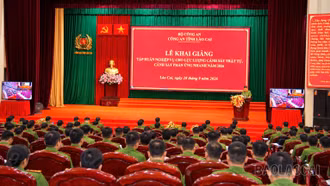 Công an tỉnh Lào Cai khai giảng lớp tập huấn nghiệp vụ cảnh sát trật tự, cảnh sát phản ứng nhanh