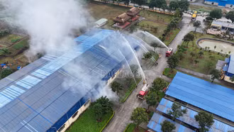 Thực tập phương án PCCC và CNCH tại Nhà máy Babeeni Lào Cai