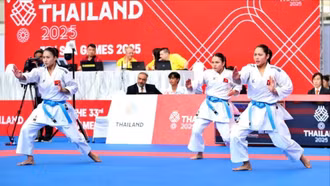 Karate Việt Nam đánh bại chủ nhà để giành HCV