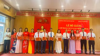 Bế giảng lớp Trung cấp lý luận chính trị B06-24 hệ không tập trung