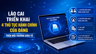 Lào Cai triển khai 04 thủ tục hành chính của Đảng trên môi trường điện tử