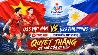 TRỰC TIẾP U23 Việt Nam vs U23 Philippines, 13h30 hôm nay (18/9): Quyết thắng để mở cửa đi tiếp
