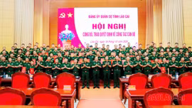 Đảng ủy Quân sự tỉnh Lào Cai công bố, trao quyết định về công tác cán bộ