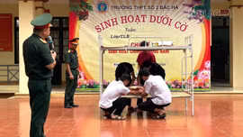 Trung đoàn 254 phối hợp tập huấn công tác nội vụ cho học sinh bán trú