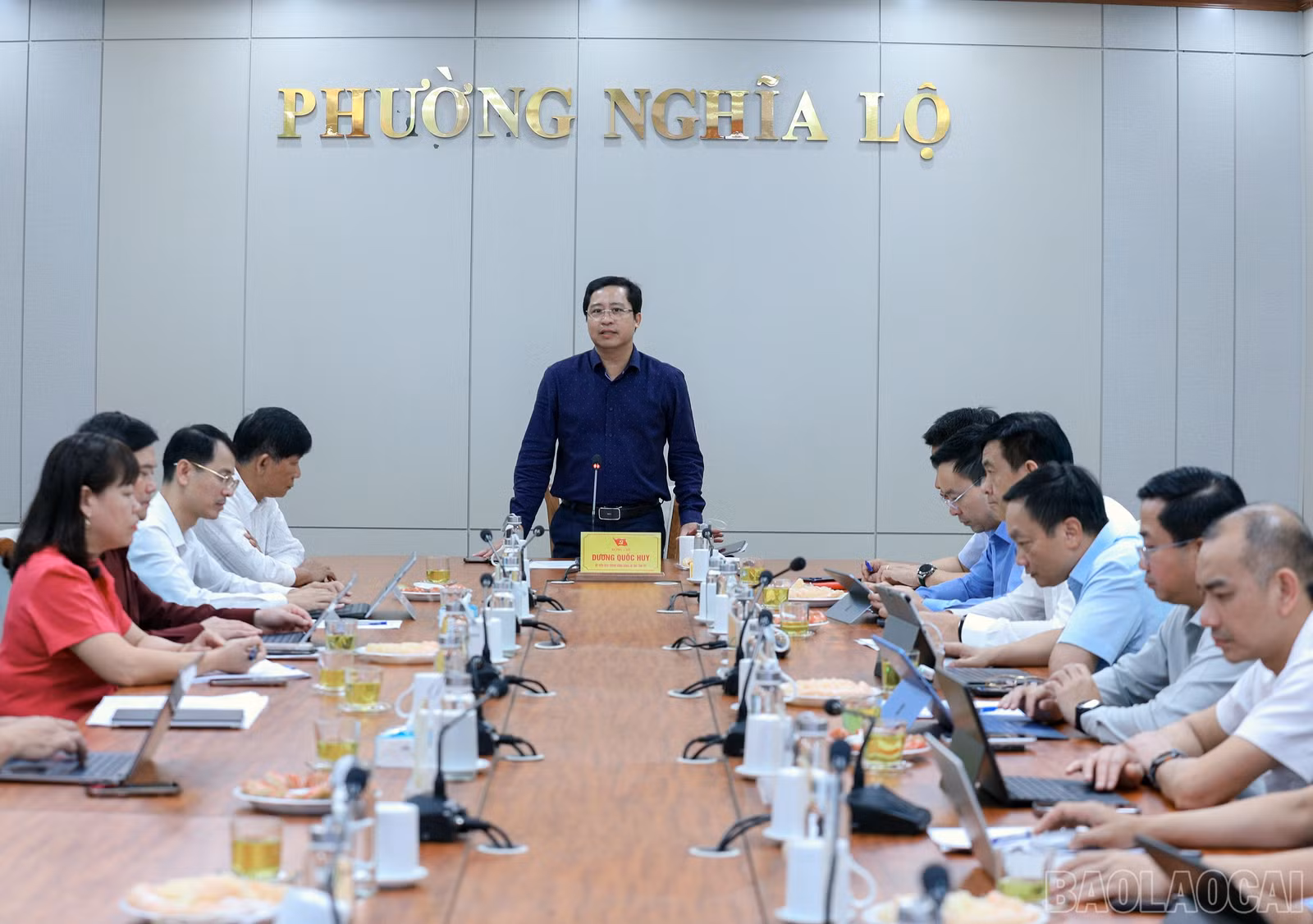 Bí thư Tỉnh ủy Dương Quốc Huy phát biểu kết luận buổi làm việc.