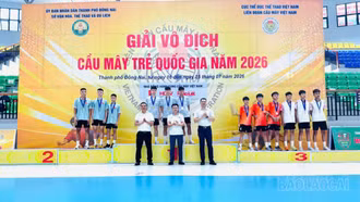 Đội tuyển Cầu mây trẻ Lào Cai giành huy chương Vàng tại Giải vô địch Cầu mây trẻ quốc gia năm 2026