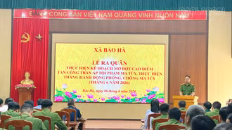 Xã Bảo Hà ra quân cao điểm tấn công, trấn áp tội phạm về ma túy