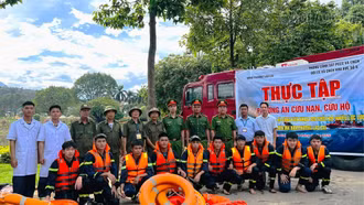 Lào Cai: Thực tập phương án cứu nạn, cứu hộ đuối nước năm 2026