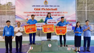 Bế mạc Giải Pickleball công nhân, viên chức, lao động năm 2026 khu vực phía Bắc tỉnh Lào Cai