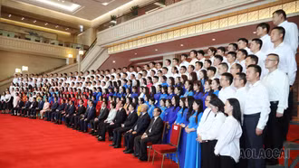 Gặp mặt thanh niên 5 tỉnh tham dự Chương trình “Hành trình đỏ nghiên cứu, học tập - Ánh sáng lý tưởng" tại tỉnh Vân Nam