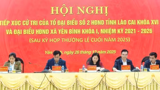 Tổ đại biểu số 2 HĐND tỉnh tiếp xúc cử tri Yên Bình