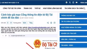 Cảnh báo giả mạo website của Bộ Tài chính để lừa đảo