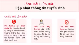Cảnh báo thủ đoạn lừa đảo yêu cầu cung cấp thông tin làm hồ sơ thi tuyển lớp 10 và tốt nghiệp THPT