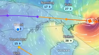 Bão số 9 vẫn ở cấp 14, cách Móng Cái (Quảng Ninh) 470 km