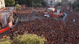 2 triệu người hâm mộ Tây Ban Nha chào đón nhà vô địch World Cup 2026