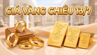 Giá vàng chiều 13/7: Giá vàng miếng và vàng nhẫn đồng loạt giảm