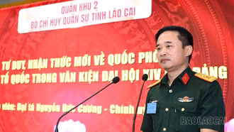Đại tá Nguyễn Đức Cương, Chính ủy Bộ CHQS tỉnh Lào Cai đạt giải Nhì Hội thi Báo cáo viên giỏi năm 2026