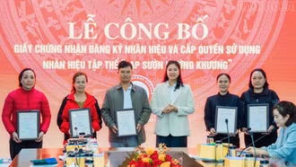 Công bố nhãn hiệu tập thể "Lạp sườn Mường Khương"