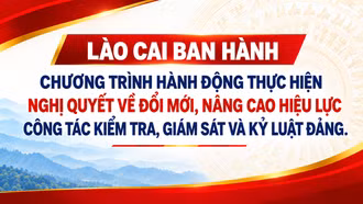 Lào Cai ban hành Chương trình hành động thực hiện Nghị quyết về đổi mới, nâng cao hiệu lực công tác kiểm tra, giám sát và kỷ luật đảng