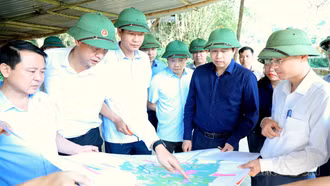Bí thư Tỉnh ủy Dương Quốc Huy khảo sát, kiểm tra một số công trình, dự án phía Tây của tỉnh