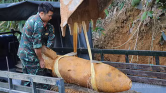 Lào Cai: Hủy nổ an toàn quả bom nặng 340 kg còn sót lại sau chiến tranh