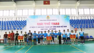 Bế mạc Giải thể thao Công đoàn phường Nghĩa Lộ năm 2026