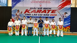Khai mạc Giải vô địch karate tỉnh Lào Cai năm 2026