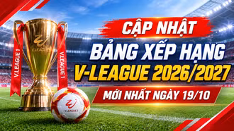 Cập nhật bảng xếp hạng V-League 2026/2027 mới nhất ngày 19/10