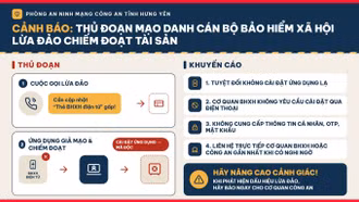 Giả danh cán bộ bảo hiểm xã hội, lừa cài ứng dụng để chiếm đoạt tiền