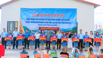 Cao Sơn: Khánh thành công trình nhà lớp học Điểm trường Lao Cu Chải