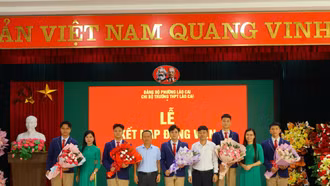 Thêm 5 học sinh Trường THPT Lào Cai được kết nạp Đảng