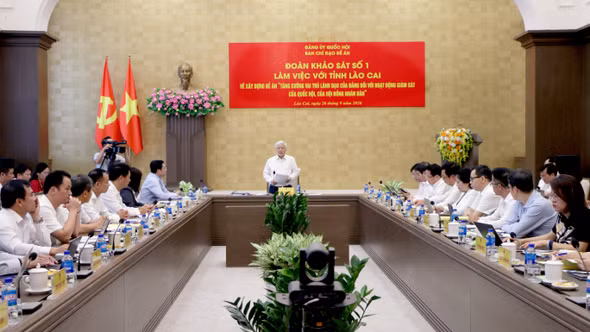 Đoàn khảo sát số 1 của Đảng ủy Quốc hội làm việc với tỉnh Lào Cai