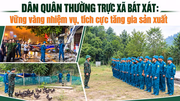 Dân quân thường trực xã Bát Xát: Vững vàng nhiệm vụ, tích cực tăng gia sản xuất
