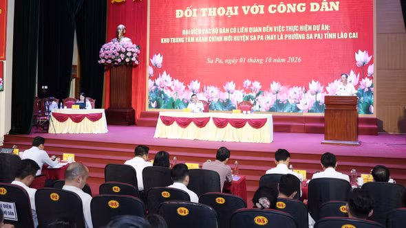 Đối thoại với đại diện các hộ dân liên quan dự án Khu trung tâm hành chính mới phường Sa Pa