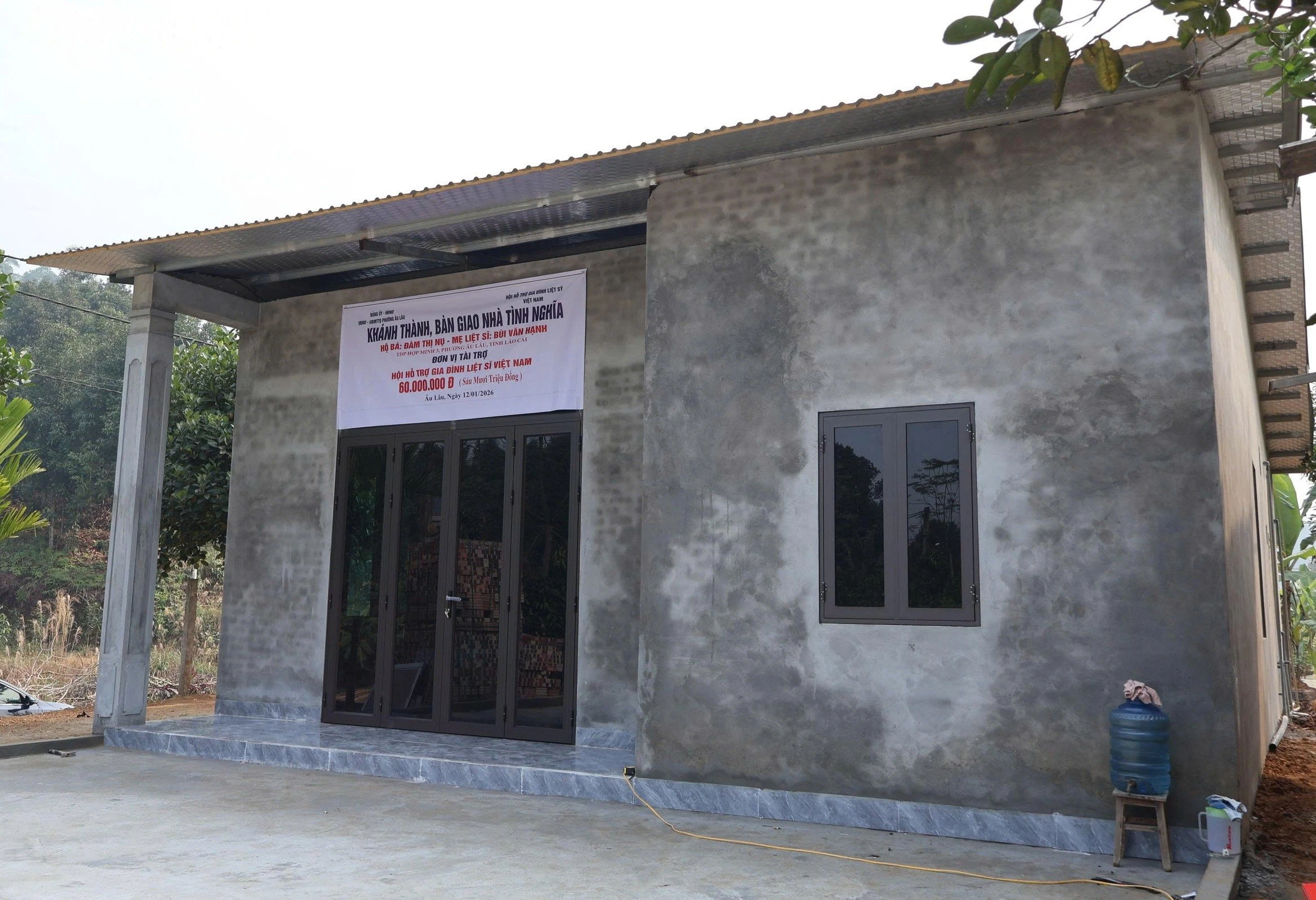 Căn nhà khang trang của bà Đàm Thị Nụ.