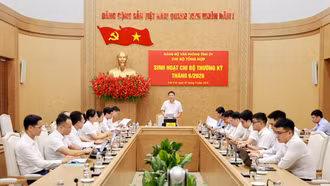 Bí thư Tỉnh ủy Dương Quốc Huy dự sinh hoạt thường kỳ tháng 9/2026 tại Chi bộ Tổng hợp thuộc Đảng bộ Văn phòng Tỉnh ủy 