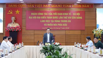 Tiểu ban Kinh tế - Xã hội Đại hội XIV của Đảng làm việc với các tỉnh vùng Trung du và miền núi phía Bắc